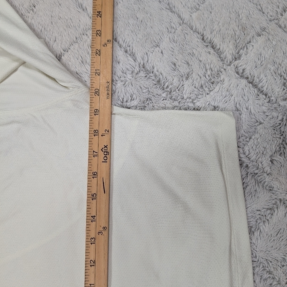 Lululemon Shirt Womens 6 White Yellow Muscle Love Long Sleeve Oversized Crop - Picture 3 of 7